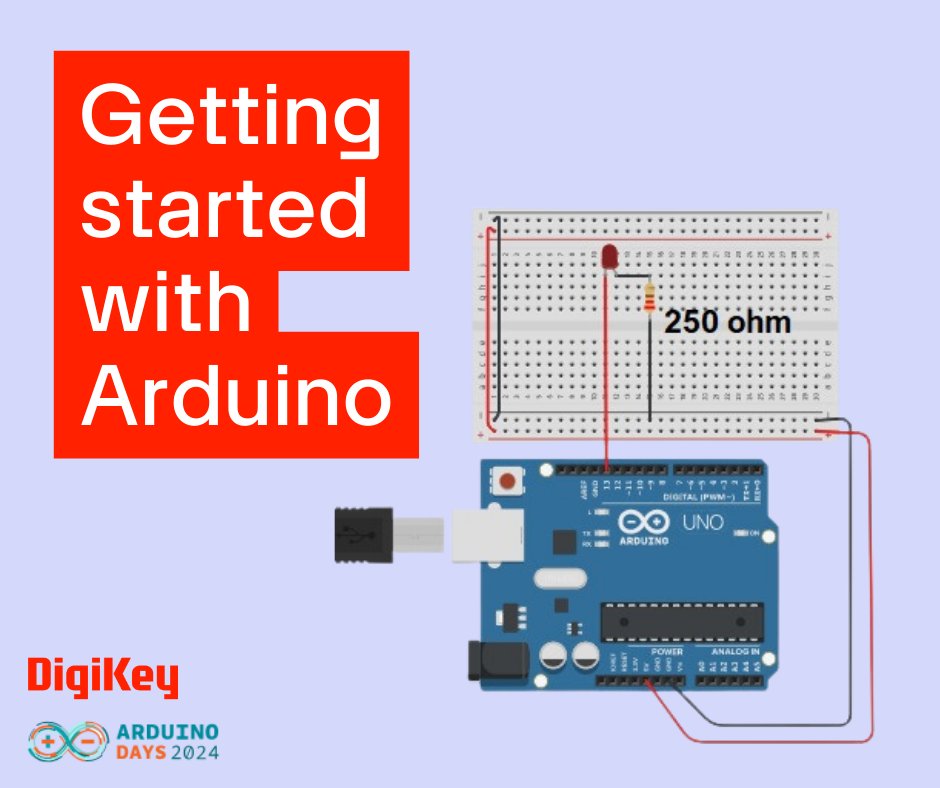 digikey's tweet image. Getting started with @Arduino! 
Learn more: dky.bz/3ILBRZY 
#ArduinoDays2024
