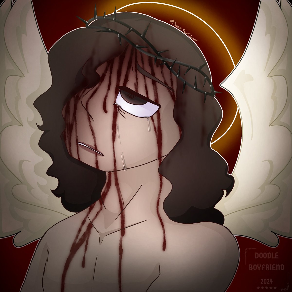 Doodleisaghost's tweet photo. ⚠ | GORE & ORIGINAL CHARACTER
"Benjamy, the fallen archangel"
Aclaración: NO es una burla a mí religión ni de otros, solamente es uno de los personajes de mí libro, Sinners.
#SINNERS_ #DoodleBoyfriend #originalcharacterart https://t.co/wMuCRm3vd6