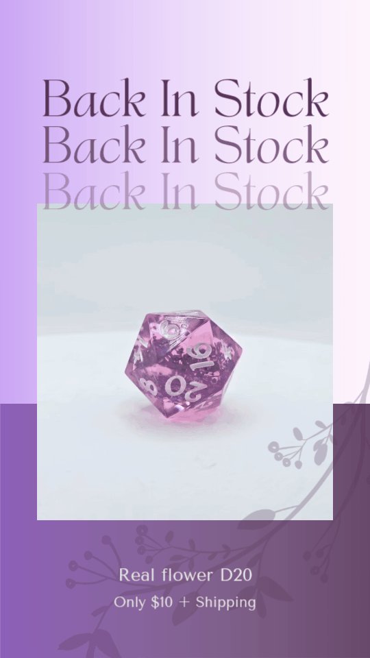 Real flower-filled D20s are BACK, bebeeeeee