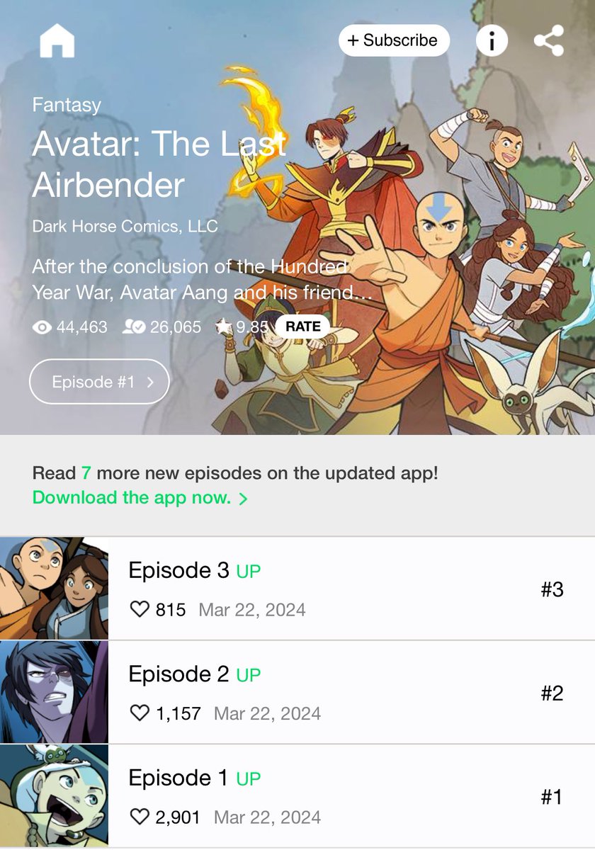 wake up guys !! Avatar the Last Airbender just dropped on Webtoon !