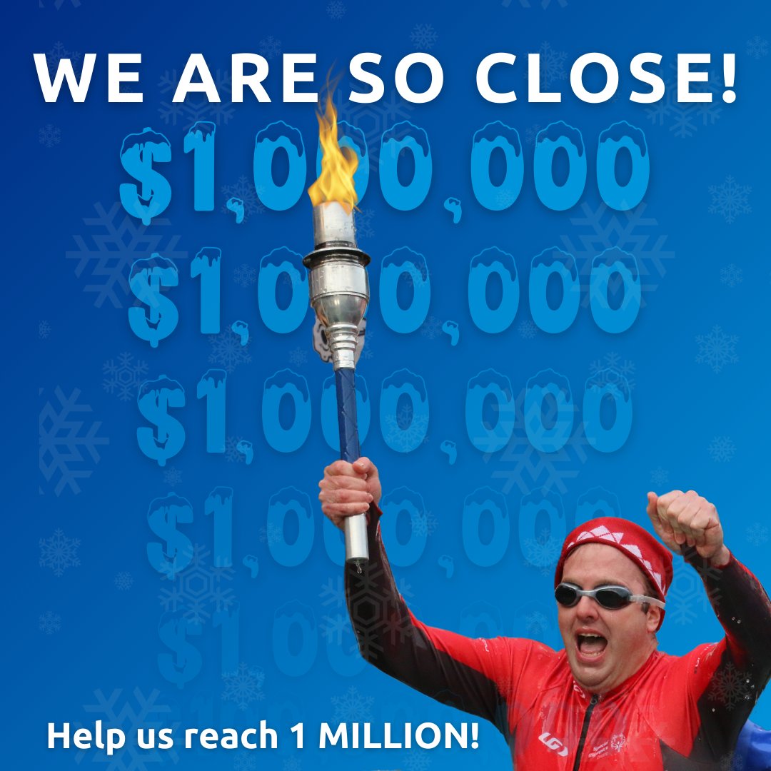 Help us break records by fundraising at a total of ONE MILLION DOLLARS for @soontario ! All Polar Plunge fundraising pages will be open until the end of the month. Head to polarplunge.ca to find a fundraising page to contribute to! #FreezinForAReason