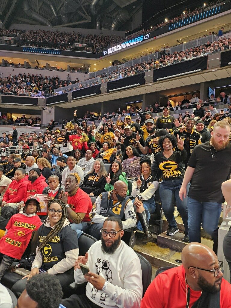 GSU TIGER SPIRIT IS IN THE HOUSE IN INDIANAPOLIS, INDIANA! Go Tigers Go! Beat Purdue! #marchmadness #gsu #gramblingstateuniversity
