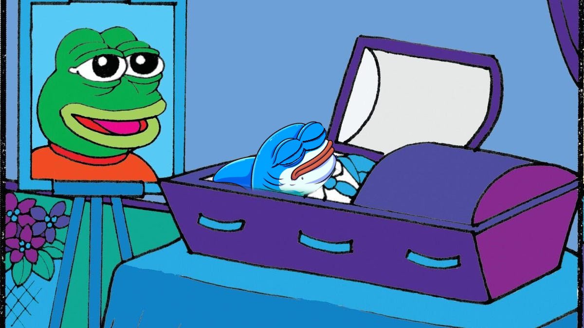 $Shurk behave yourself or quit drugs

You can’t fell asleep on pepe’s coffin