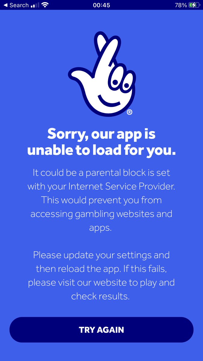 AnaVLeckenbySEM's tweet image. Anyone experiencing this after updating to IOS 16.7.7? #thenationallotteryapp not loading. Checked settings with mobile carrier, nothing on internet carrier #iphoneissues
