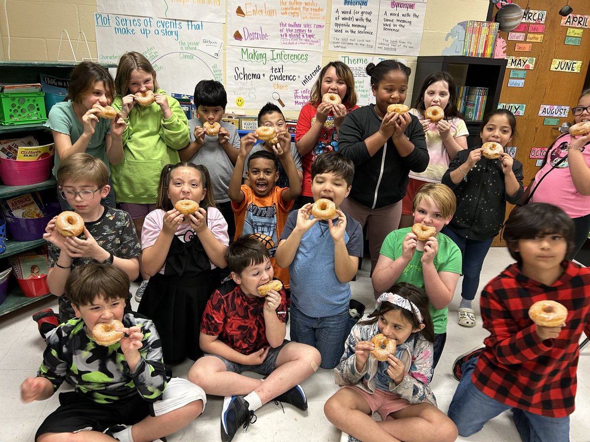 They “donut” want to miss school in Miss Mantle’s class! Proud of these kiddos for reaching their attendance goal! #crazyboutcody