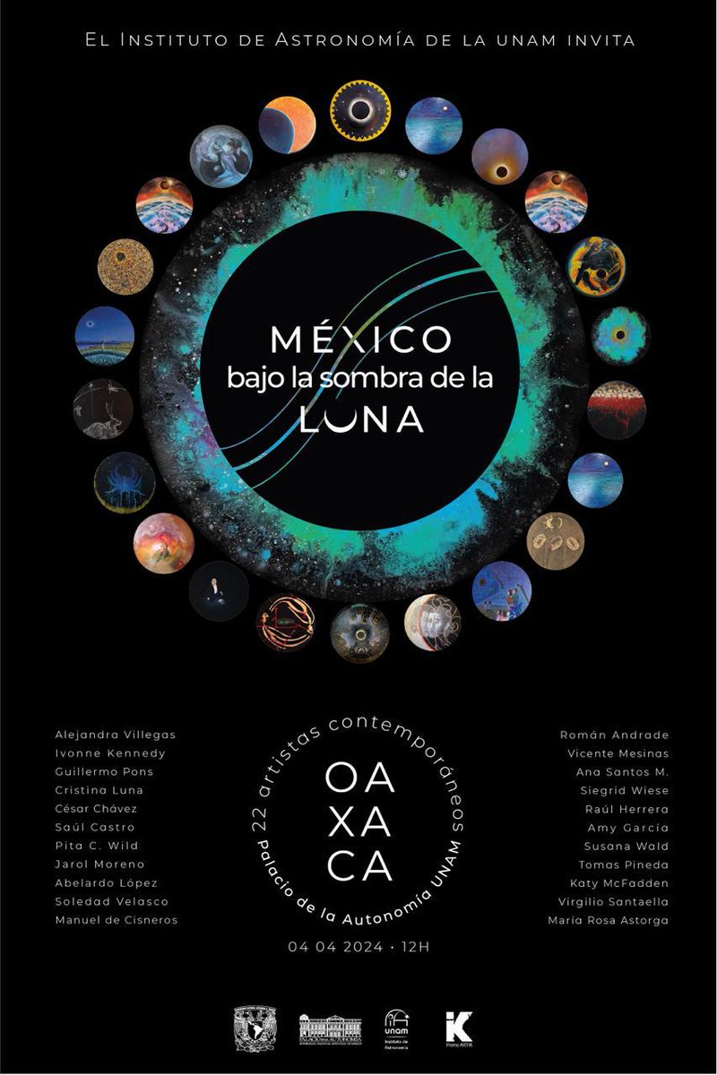💥 Con motivo del #EclipseSolar2024 te invitamos a visitar la exposición 'México bajo la sombra de la Luna'. 👉En el Palacio De La Autonomía UNAM @UNAM_MX ⏰ 04/04/2024 a las 12:00 h. 🌎🌕🌞