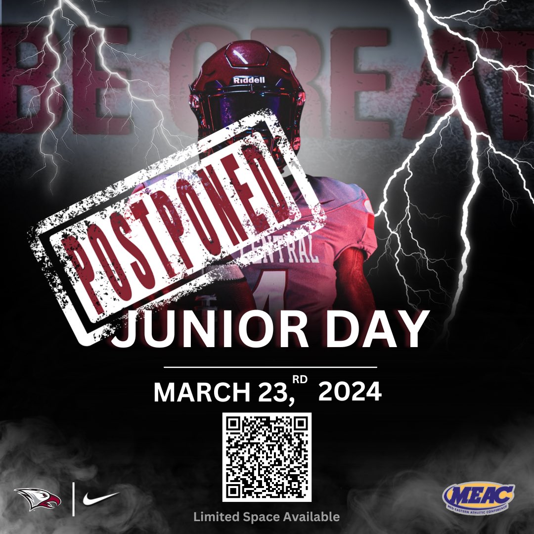 Postponed due to inclement weather‼️ #BeGREAT | 🏆🦅🏆