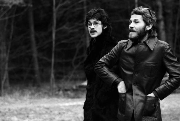 Troublemakers! Robbie Robertson and Levon Helm pose for a portrait in December 1969 in Woodstock, New York. Photo: David Gahr #TheBand #RobbieRobertson #LevonHelm