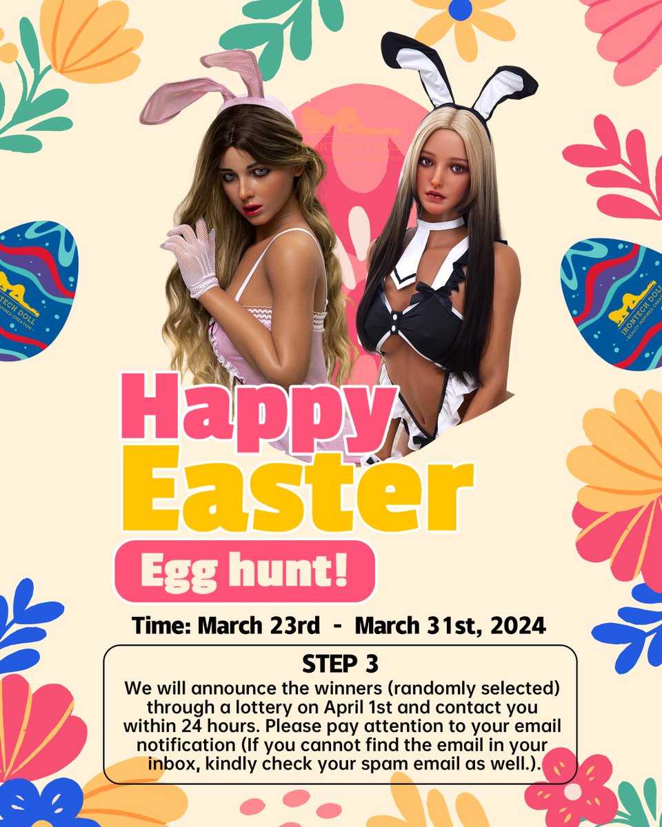Irontech_Mat's tweet photo. 🐰 Easter time is here! Join our egg hunt for a big surprise! 🥚🎉 Discover more details via the link: https://t.co/8KyXu5KDAH 🌟 #EasterSurprise #EggHunt #IrontechDoll https://t.co/UY0uoyHaep