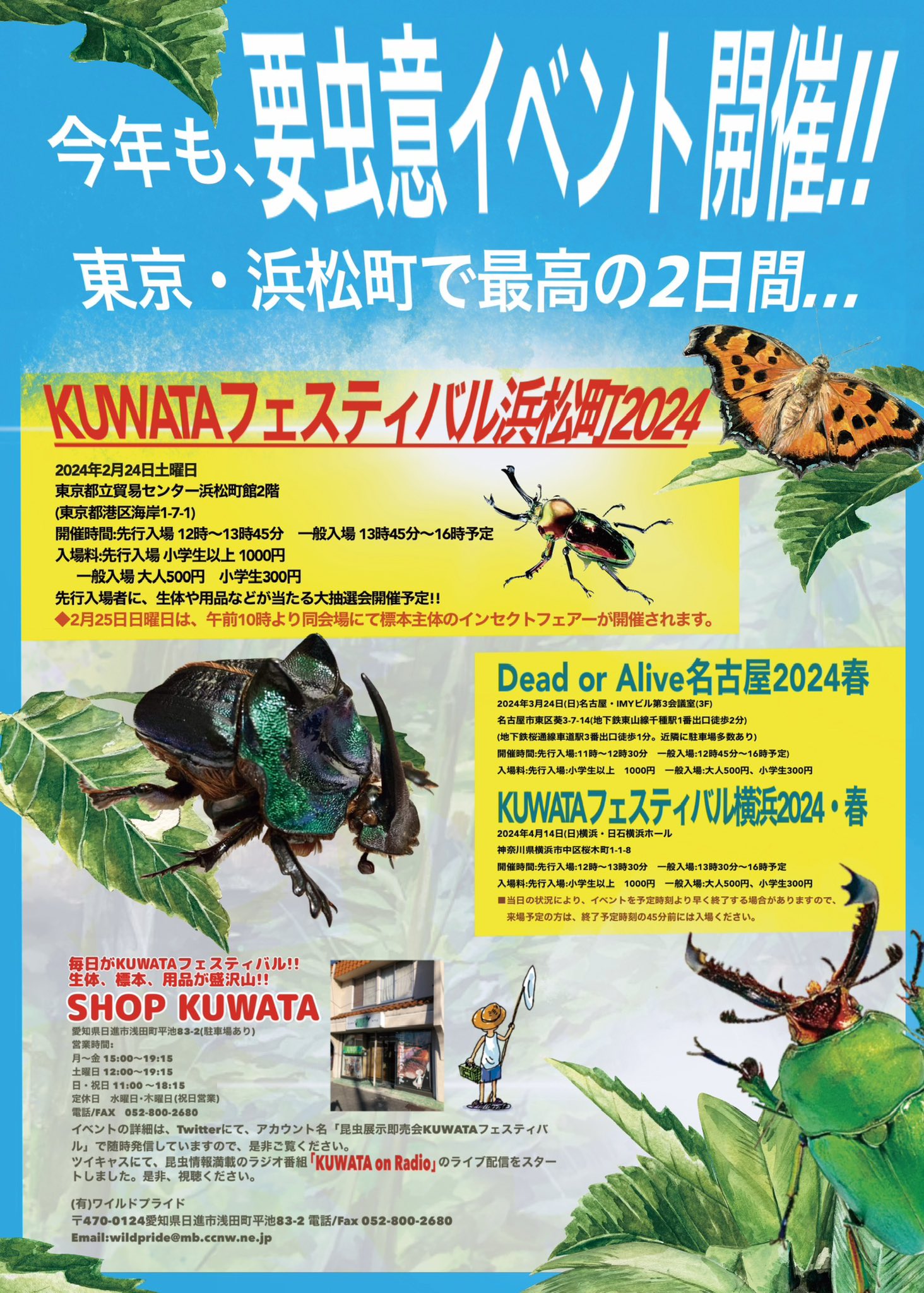 昆虫展示即売会KUWATAフェスティバル on X: 