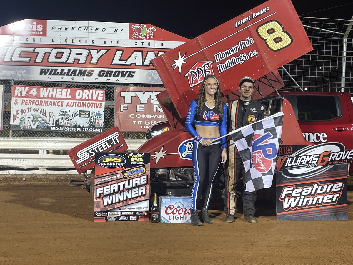 WilliamsGrove's tweet image. Freddie Rahmer wins an exciting Lawrence Chevrolet 410 Sprint Car feature!