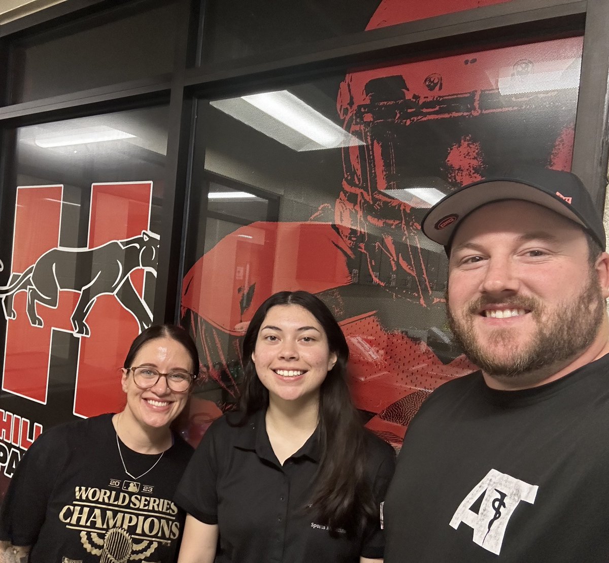 We are so thankful for the ATs at @Hillcrest_ATR . Danielle states, ' I am so grateful to have the opportunity to work with my athletic trainers Josh and Kristen! They have both taught me so much about what it takes to become an AT...