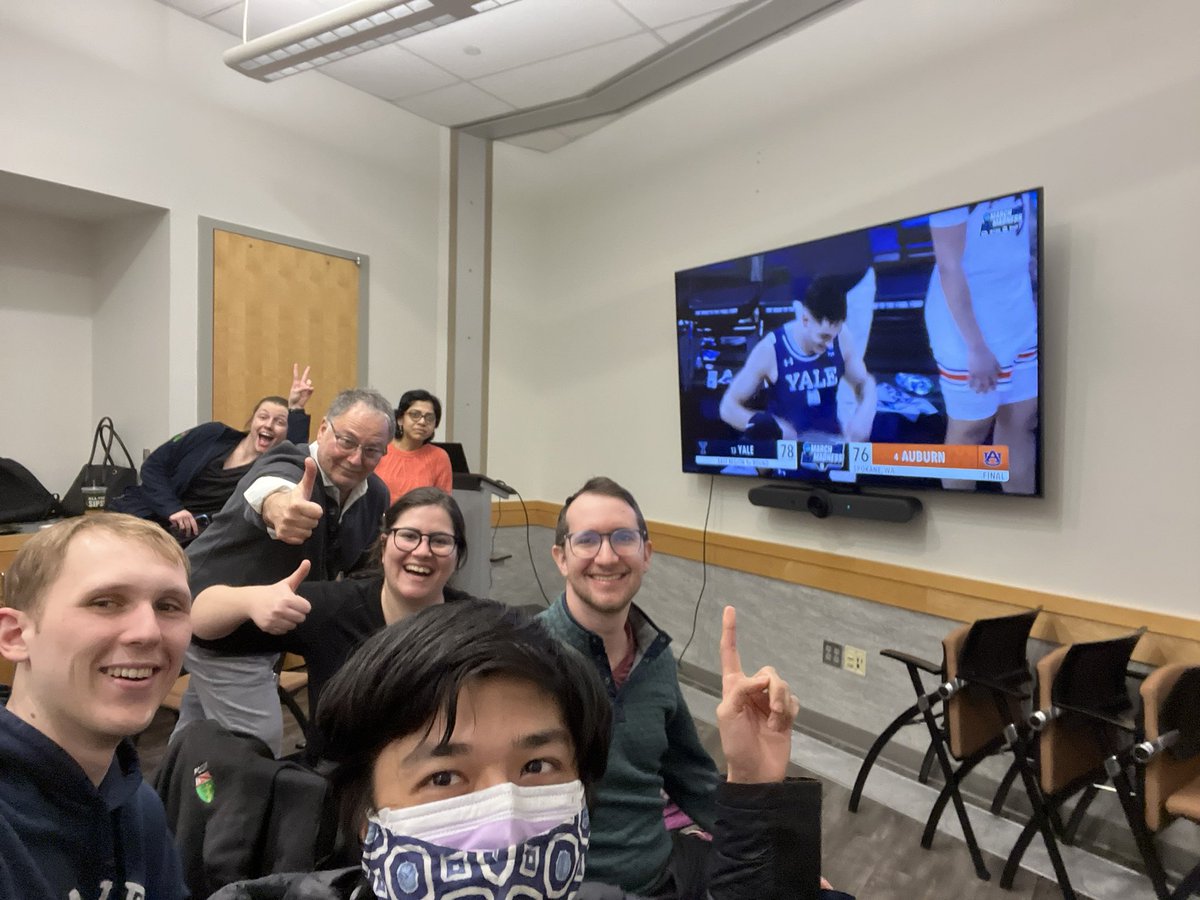 KaminskiMed's tweet photo. Wow! Yale Basketball beats Auburn!!
Congratulations
@YaleCoachJones
@Daniel_Wolf6
@BezMbeng @MattKnowling @augustmahoney1 @yassinegharram1 @JohnPoulakidas @ntownsend42
@MrAletan
You’re ALL GREAT!
🙏🏼🏀🙏🏼 from your MedSchool fans at the TAC building!!
#LetsGoBuldogs https://t.co/kGuii3nxnj