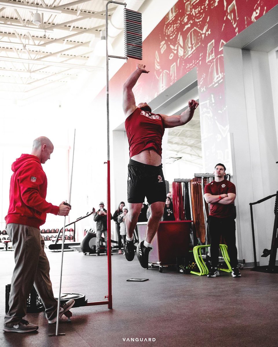 Vanguard Sports Group (@vanguardsg) on Twitter photo BIG day for the BIG fella <a href="/kyledawg60/">Kyle Hergel</a> 💪🏼
• Vertical: 33”
• 225 bench reps: 30
• 40-yd dash: 5.1
• Broad jump: 9’5”
• 3-cone: 7.78 BIG day for the BIG fella <a href="/kyledawg60/">Kyle Hergel</a> 💪🏼
• Vertical: 33”
• 225 bench reps: 30
• 40-yd dash: 5.1
• Broad jump: 9’5”
• 3-cone: 7.78