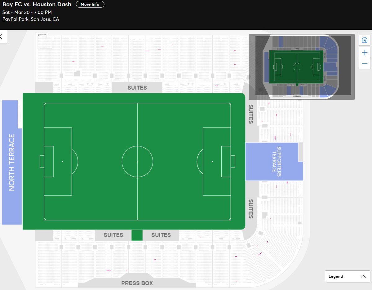Dan Meyer (@_danmeyer) on Twitter photo Wow, I only see a few dozen tickets available for <a href="/NWSL/">National Womenās Soccer League</a> newcomer <a href="/wearebayfc/">Bay Football Club</a>'s home opener against the <a href="/HoustonDash/">Houston Dash</a> ā½
<a href="/brandichastain/">Brandi Chastain</a> <a href="/LeslieOsborne12/">Leslie Osborne</a> @daniellevslaton <a href="/SJEarthquakes/">San Jose Earthquakes</a> @SixthStreetNews <a href="/PayPalPark/">PayPal Park</a> <a href="/USWNT/">U.S. Women's National Soccer Team</a> Wow, I only see a few dozen tickets available for <a href="/NWSL/">National Womenās Soccer League</a> newcomer <a href="/wearebayfc/">Bay Football Club</a>'s home opener against the <a href="/HoustonDash/">Houston Dash</a> ā½
<a href="/brandichastain/">Brandi Chastain</a> <a href="/LeslieOsborne12/">Leslie Osborne</a> @daniellevslaton <a href="/SJEarthquakes/">San Jose Earthquakes</a> @SixthStreetNews <a href="/PayPalPark/">PayPal Park</a> <a href="/USWNT/">U.S. Women's National Soccer Team</a>