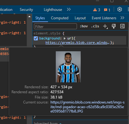 leomoraes88's tweet photo. @MelloTalis @riegericardo @cartolafc Na verdade as fotos do site são normais, sem a sombra. Essa sombra é feita com uma propriedade de CSS, removendo ela, a sombra sai. Quem fez essas fotos pro cartola tirou um print com a sombra. Poderia até ter pego a foto original sem sombra que tá disponível no código do site. https://t.co/1InYgXSiuP