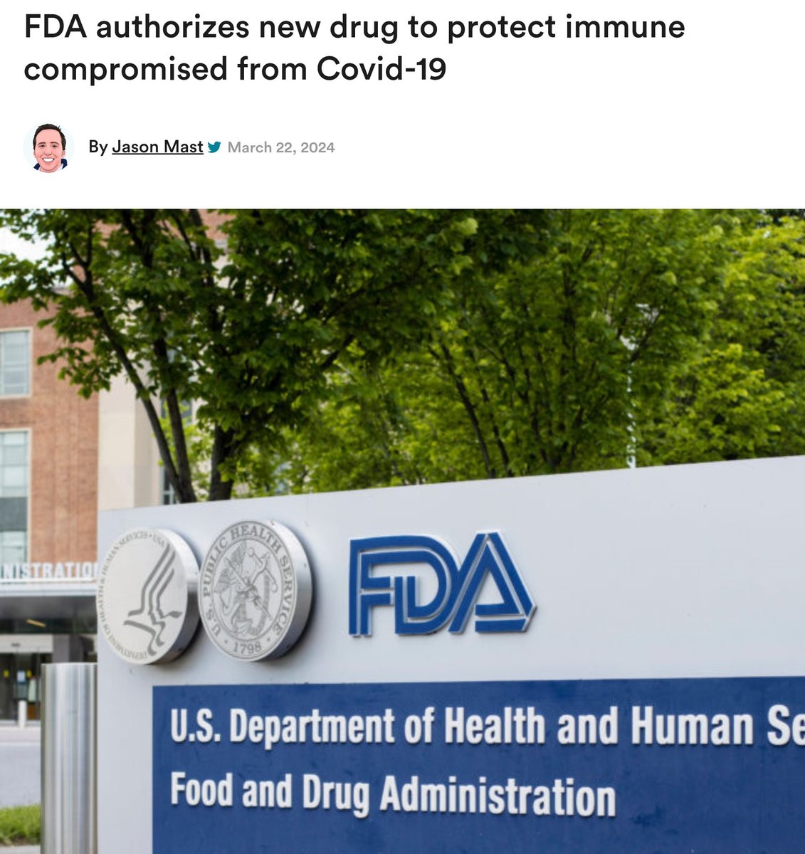 Monoclonal antibodies are back! Today, FDA issued EUA approval of Pemgarda for pre-exposure prophylaxis (prevention) for immunocompromised individuals 12+. This is the first option we've had since Evusheld's authorization was revoked.
statnews.com/2024/03/22/cov…