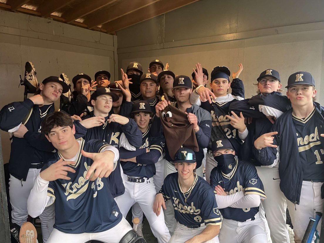 Knoch Baseball (@knochbaseball) on Twitter photo ⚔️Knoch Knights⚔️ open up the season with a 10-1 victory over Valley! Great start to the season.
<a href="/KrileyBraden/">Braden Kriley</a> CG, W, 2H, 1 ER, 5Ks
<a href="/StallsmithJacob/">Jacob Stallsmith</a> 1-3, 2B, 3R
<a href="/wozniak_brady/">Brady Wozniak</a> 1-3, 2 RBI, 2BB, 1R
Sean Morgan 2-4, 3RBI
<a href="/kyle_morga75954/">Kyle Morgan</a> 2-4, 2B, 2 RBI, 1R ⚔️Knoch Knights⚔️ open up the season with a 10-1 victory over Valley! Great start to the season.
<a href="/KrileyBraden/">Braden Kriley</a> CG, W, 2H, 1 ER, 5Ks
<a href="/StallsmithJacob/">Jacob Stallsmith</a> 1-3, 2B, 3R
<a href="/wozniak_brady/">Brady Wozniak</a> 1-3, 2 RBI, 2BB, 1R
Sean Morgan 2-4, 3RBI
<a href="/kyle_morga75954/">Kyle Morgan</a> 2-4, 2B, 2 RBI, 1R