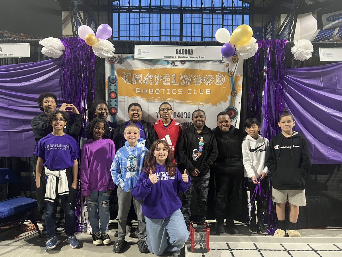 Pit is all decorated and robots have all passed inspection. Chapelwood robotics is ready for the state championship tomorrow at Lucas Oil Stadium. #wearewayne