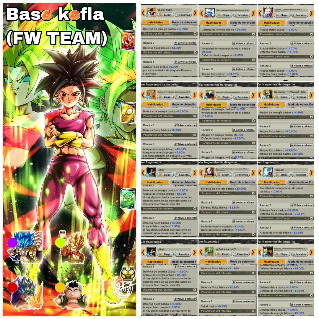 DangoLskt's tweet photo. Equipment ideas

Base form kefla
(FW TEAM)
(paikuhan on team)

Art by @blz151101 

#DBLegends 
#dragon https://t.co/vajdopGHyM