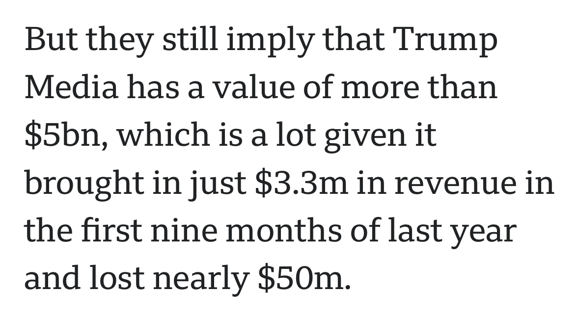 BrianForde's tweet photo. @wolfejosh $3.3M in rev isn’t worth a $5B valuation? https://t.co/GksX3pdQSL