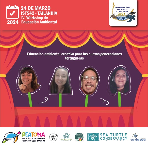 #ISTS42 | This Sunday, March 24, we'll hold the 4th EE Workshop at the 42nd Internacional Sea Turtle Symposium. If you're in Pattaya, Thailand... sign up for our workshop!! 
#Reatoma <a href="/ISTS_Symposium/">🌊🐢ISTS Sea Turtle Symposium</a>