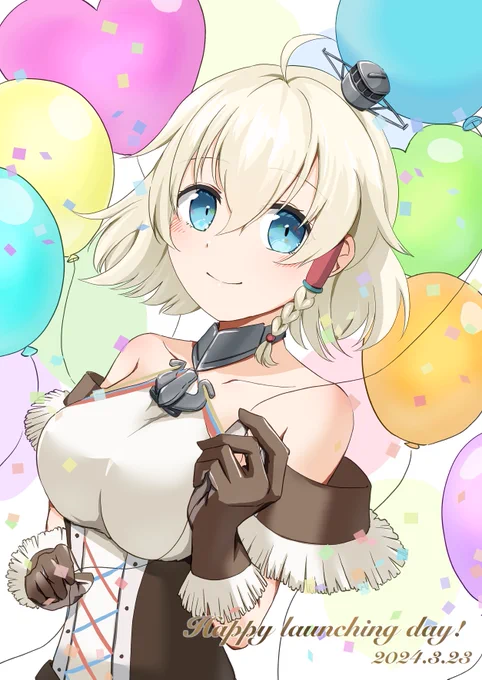 オクラホマちゃん進水日おめでとう!!ホマちゃんの全部が大好きです。 #アズールレーン 