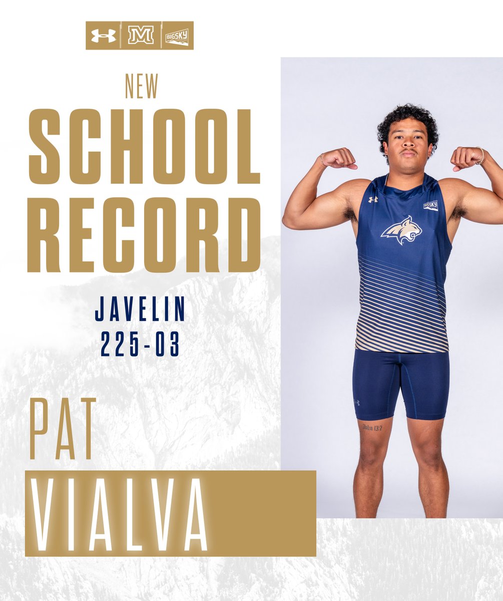 💪𝗣𝗥𝗜𝗠𝗘 𝗧𝗜𝗠𝗘 𝗣𝗘𝗥𝗙𝗢𝗥𝗠𝗘𝗥 𝗣𝗔𝗧💪

Pat Vialva breaks the school record in the javelin with a monster mark of 225-03, beating the previous program-best set in 1997!

#GoCatsGo