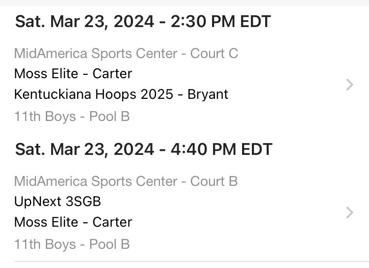 Coaches we’ll be playing in Louisville tomorrow for the Battle of The Borders Tournament!! Going to have some great competition down there!! 
#MossElite #TakeNotice #SeeTheVision
@MossElite @KevinMoses38