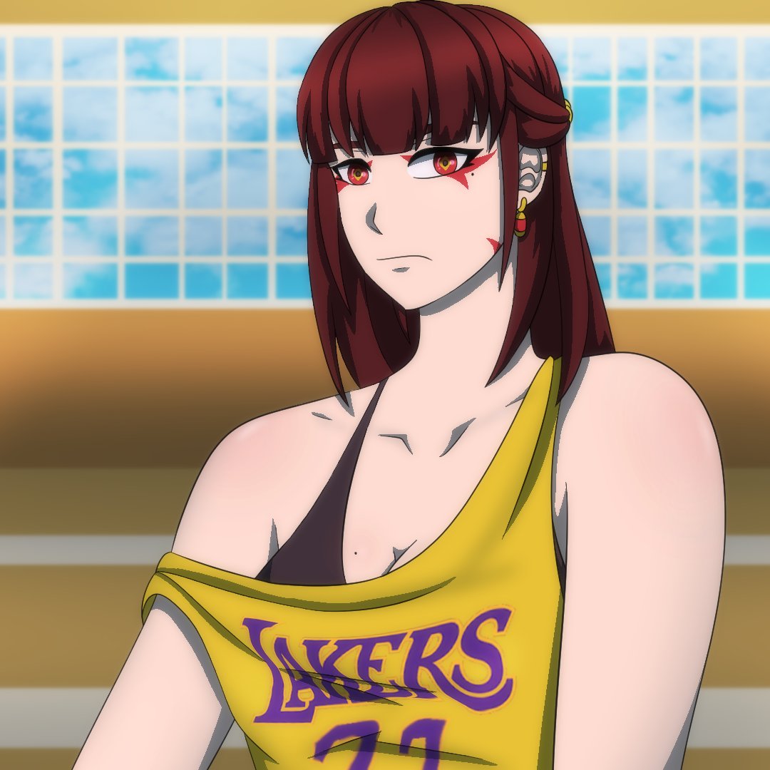SpiralPsiheArt's tweet photo. Makis in Lakers shirt
#makisflamescion #overburned #webtoon #characterdesign #lakers #sport #sportswoman #facetattoos #facetattoo #multipleearrings #earrings #exposedshoulders #redhair #animegirl #originalcharacter #digitalart #digitalartist #smallartist #fyp https://t.co/dnRnXDQ4t7