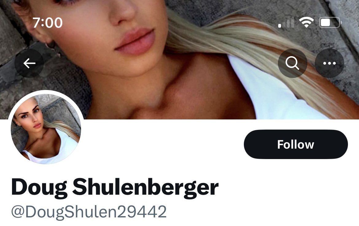 Doug Shulenberger (not his/her real name) was an easy block. #Spam #LikeBot #FakeFollow #Blocked 😄