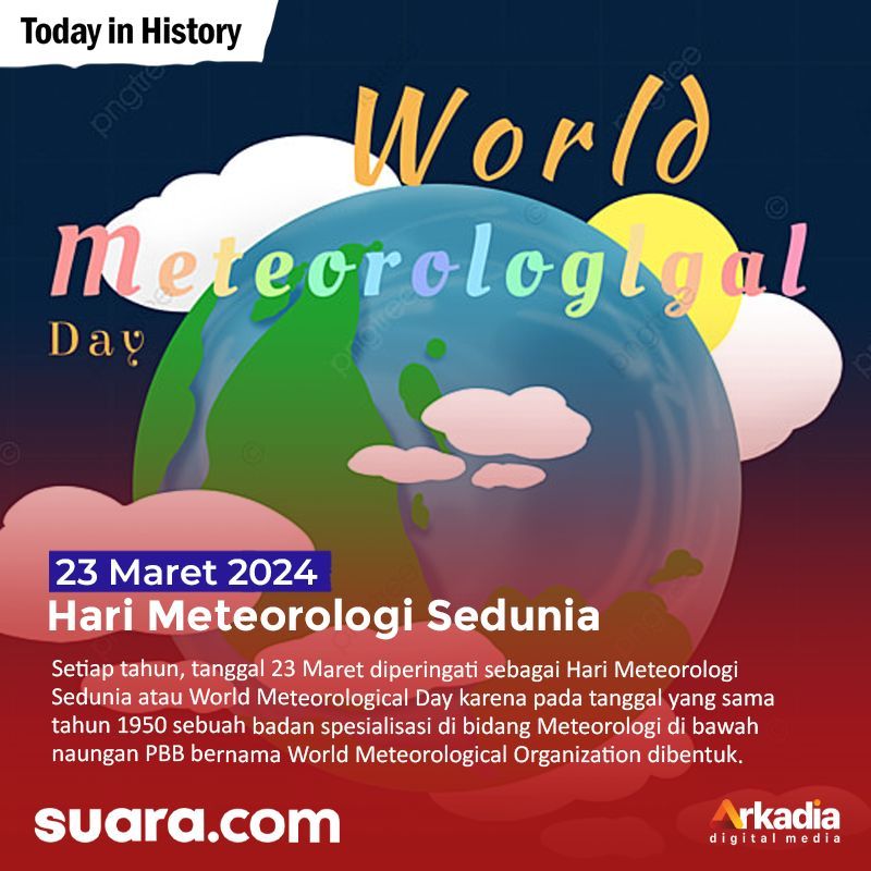 Selamat hari Meteorologi Sedunia! Semoga kecerdasan dan inovasi terus memberikan dampak positif bagi seluruh umat manusia! #TodayInHistory