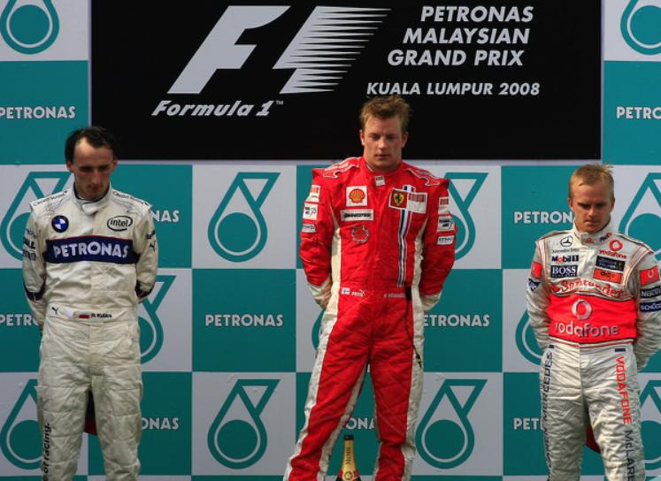 #F1 #OnThisDay, March 23rd 2008, another win for Kimi Raikkonen at the #MalaysianGP but this time with @ScuderiaFerrari . Robert Kubica took 2nd with BMW while @H_Kovalainen finished 3rd for @McLarenF1 . youtube.com/watch?v=yU-t1v… #MsportXtra @UnracedF1 @sepangcircuit