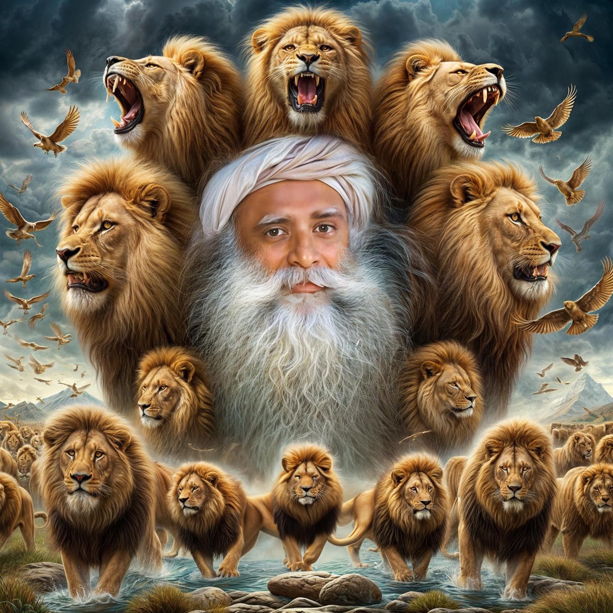 Ksareen30's tweet photo. They think they are clever to attack Sadhguru when he can’t stand up for himself…but they don’t realize the family he has to defend him 🦁🙏🔥 https://t.co/EGAeIAeelT