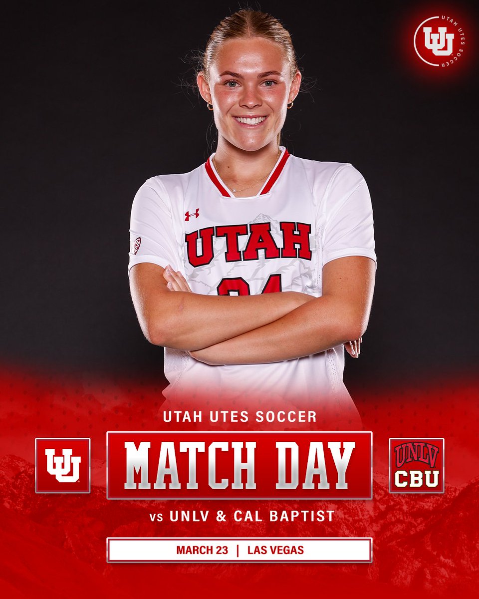 We've got two tilts on tap! 🆚 @UNLVwSoccer & @CBUwsoccer 📍 Las Vegas 🏟 Peter Johann Memorial Field #GoUtes