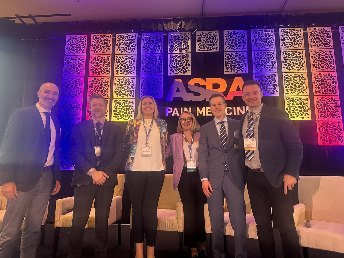 The talented hip fracture panel after a thoughtful discussion and great presentations. @ASRA_Society @sgmemtsoudis @SLKoppMD @rosie_hogg @ajrmacfarlane @sites_brian @RAPMOnline #ASRASPRING24