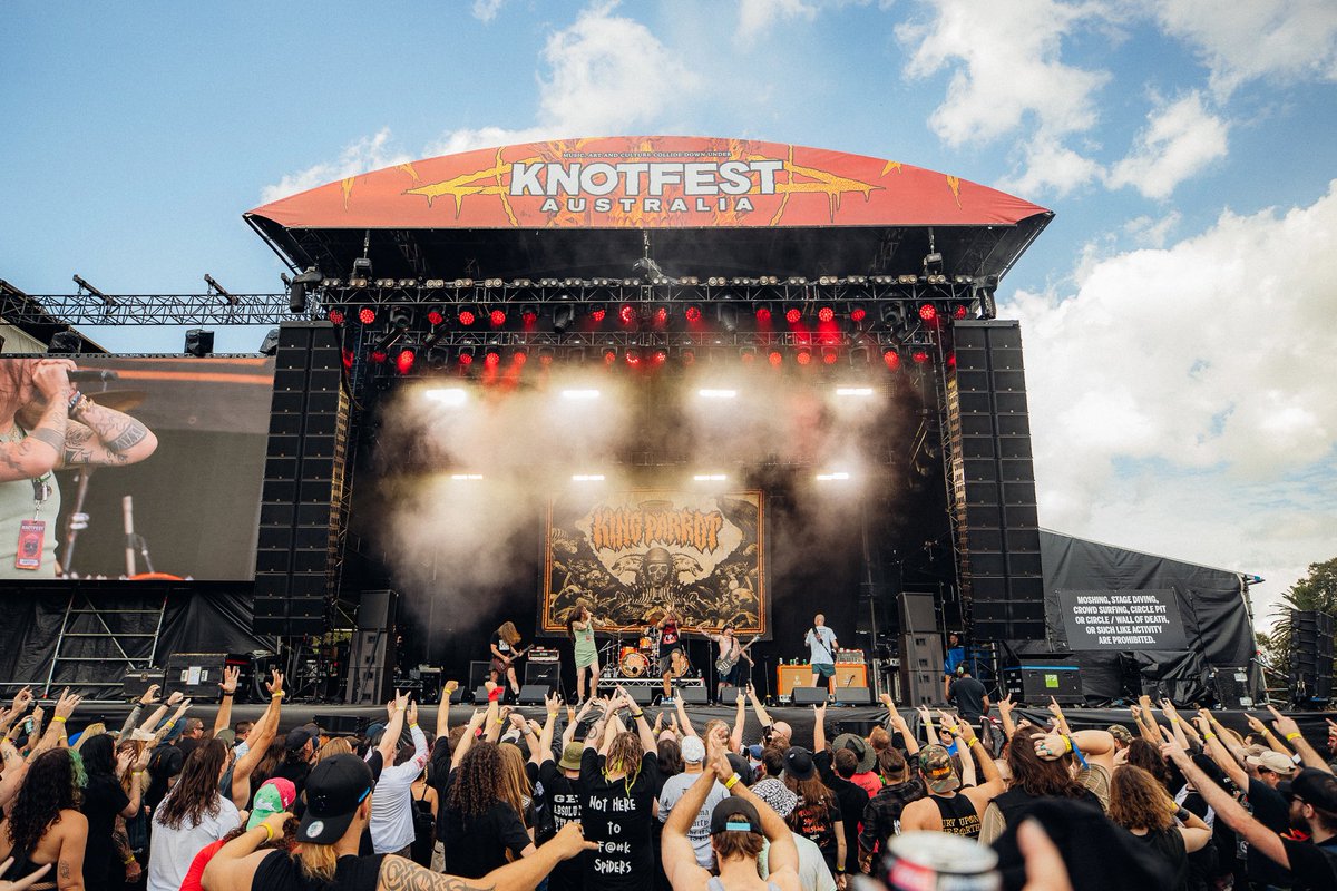 . @KINGPARROTBAND kicks off @KnotfestAu Full gallery at Knotfest.com 📸: Jordan Munns