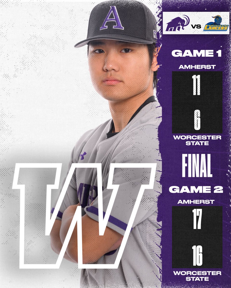 Amherst Sweep! 

Ryan McIntyre does it again with another walk off in game 2 of the double header as the Mammos score 7 in the bottom of the 7th to take the second W of the day!💥🦣

#TakeIt #TusksUp