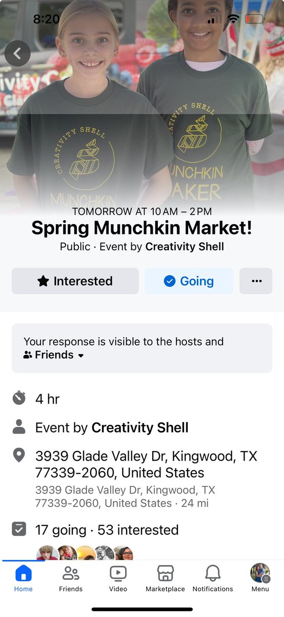 Munchkin Market in Kingwood tomorrow! Come support young artisans. 

<a href="/CreativityShell/">Creativity Shell</a>  

<a href="/he_pto/">Humble Elementary PTO</a> #humbleisd #kingwoodtx #creativityshell