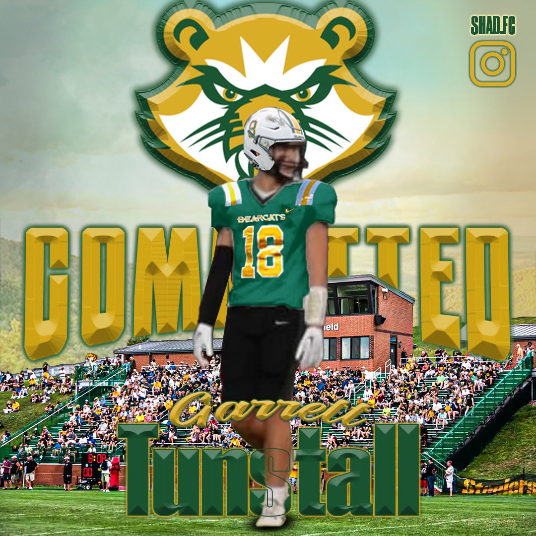 Garrett Tunstall (@garretttunstall) on Twitter photo I’m super excited and blessed to announce that I am committing to Saint Vincent College to continue my academic and athletic career. Thank you to my friends and family that backed me the whole way. Let’s go Bearcats! 🟩🟨
@SVC_Football
<a href="/CoachSmetanka/">Aaron Smetanka</a>
<a href="/coachlondonIII/">Samuel London</a> I’m super excited and blessed to announce that I am committing to Saint Vincent College to continue my academic and athletic career. Thank you to my friends and family that backed me the whole way. Let’s go Bearcats! 🟩🟨
@SVC_Football
<a href="/CoachSmetanka/">Aaron Smetanka</a>
<a href="/coachlondonIII/">Samuel London</a>