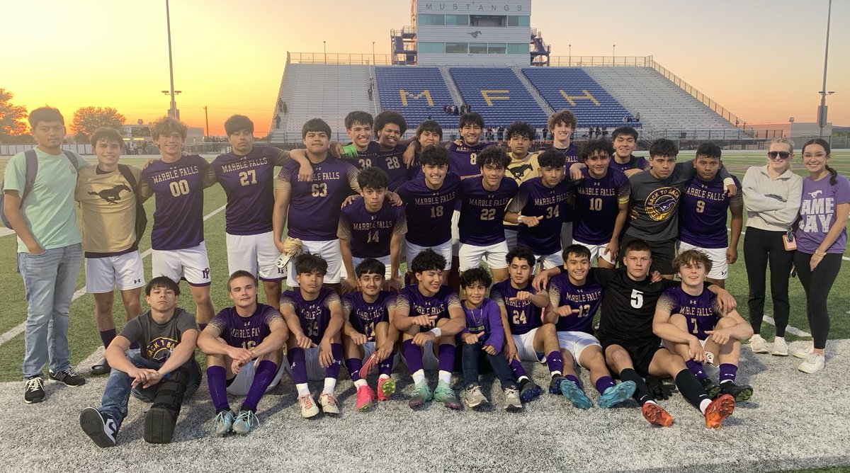Mustangs back at it tonight with a warmup game, winning 3-1.  Playoff Game this Tuesday at Mustang Stadium, 6 pm vs Wimberley. We need everyone there, bring the crowd! ⁦<a href="/RedRaider1995/">Jeff Gasaway</a>⁩ ⁦<a href="/MFHS_Principal/">Marble Falls High School</a>⁩ ⁦<a href="/MFHSports/">MFHSports</a>⁩ ⁦<a href="/fierrojennifer/">Jennifer Fierro, The Broad Podcaster</a>⁩ ⁦@LethalSoccer⁩