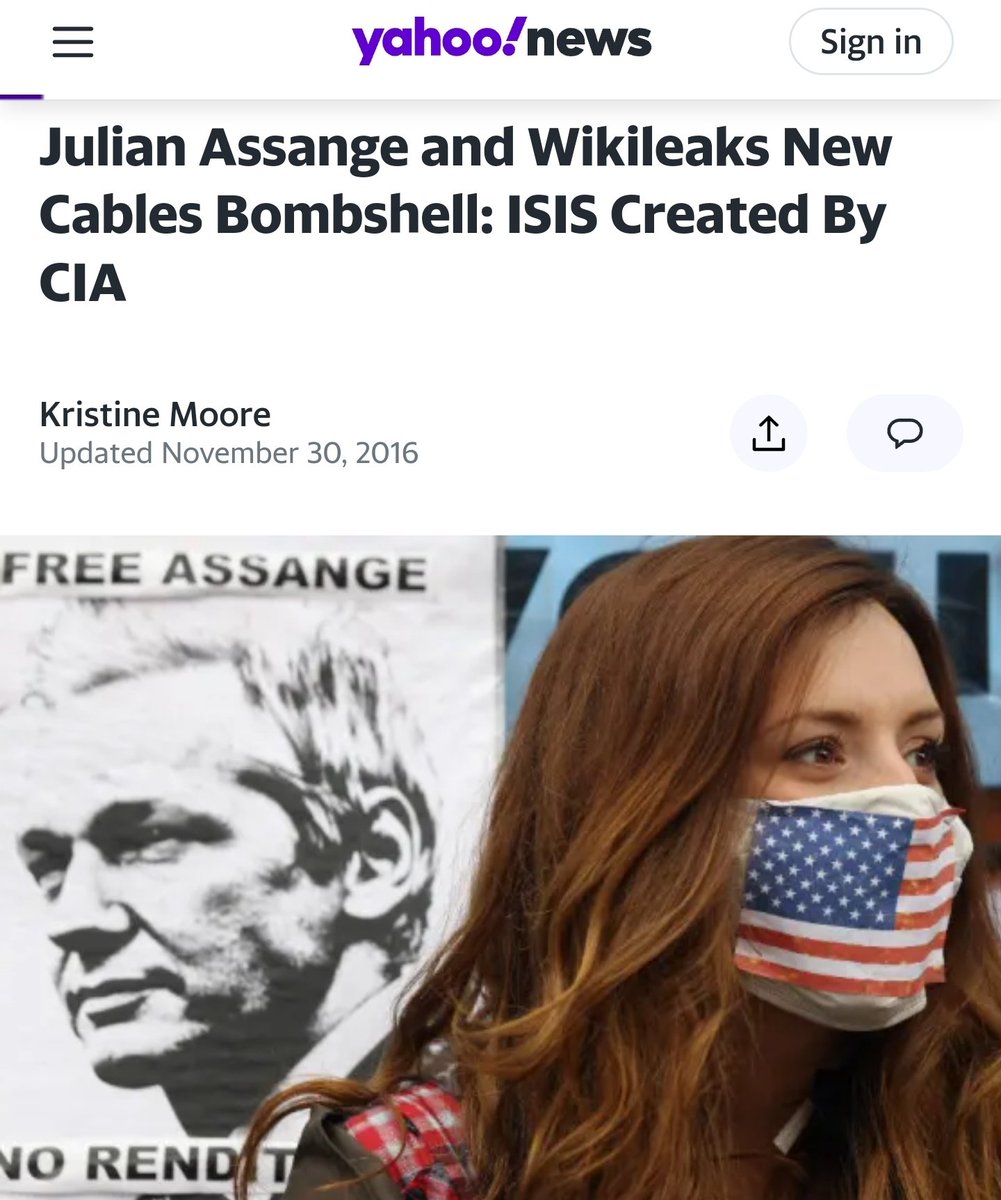 Julian Assange said the CIA was responsible for paving the way for ISIS as he released more than half a million formerly confidential US diplomatic cables dating back to 1979. Assange also said a decision by the CIA, together with Saudi Arabia, to plough billions of dollars into