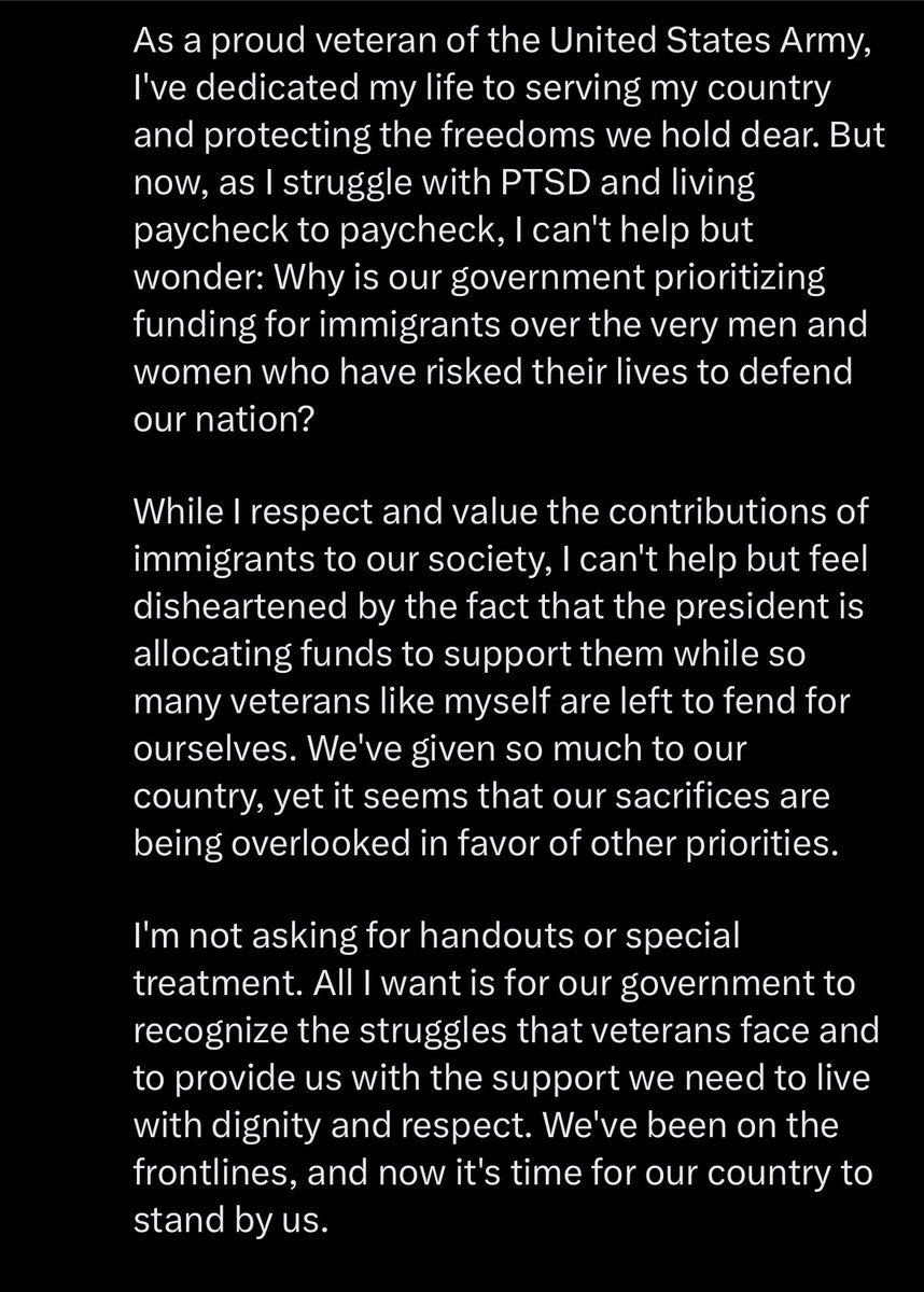 Dear Mr president, I’m a vet and times are tough… can I get an amen!… #WakeUp #ClownWorld #WHY #supportvets