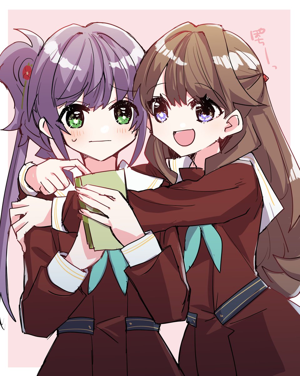 「梢センパイとめぐ先輩の機械さんレクチャー #蓮ノ空美術部 」|環月紙袋僕ラブ「ジ51,52」せつはる合同＋おまめ合同＋個人誌🌈👼🔖💫🐬♦✨のイラスト