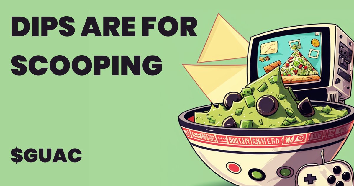 guac_gg's tweet photo. DIPS ARE FOR SCOOPING 🥑

👉 https://t.co/rOLibovjlS

#heywallet send 200000 $GUAC to the first 150 retweets https://t.co/ZzwS5yk6At