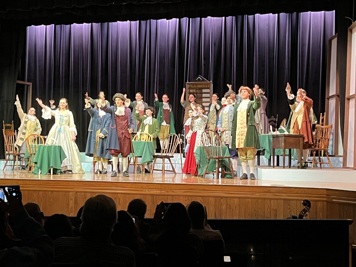 🎭 Tonight’s “1776” performance by our HS was phenomenal! Students brought history to life with powerful acting &amp; stunning vocals, capturing the essence of America’s founding. Kudos to the cast &amp; crew for a memorable show! #HighSchoolTheater #1776Musical