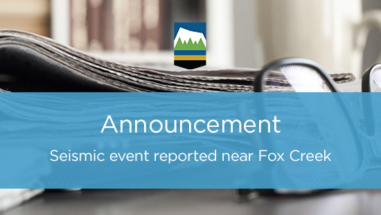 AER now reviewing a Cygnet Energy seismic event of 4.1 magnitude 35 km SW of Fox Creek. No reports of property damage or injuries. Details here: bit.ly/3TxZUQO