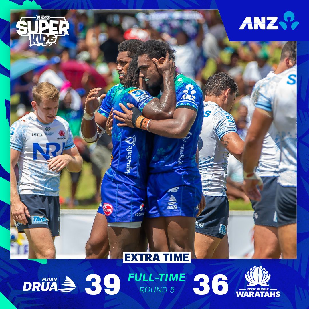 What a game! Historic moment in Lautoka. Thank you for a nail biting finish @NSWWaratahs🫣 Vinaka to the world's best fans😍 #TosoDrua #PacificAusSports