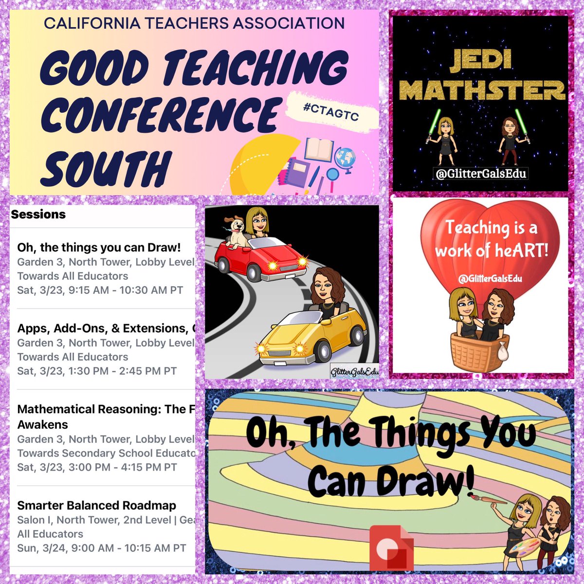 β
πΆπππππππΆππππ΄ππ β
(@glittergalsedu) on Twitter photo Empower your classroom with a β¨sparkle of innovation! Join us at #CTAGTC South for sessions in Garden 3 Saturday 3/23/24 and the final session in Salon I on Sunday 3/24/24.
#WeAreCTA <a href="/PearDeck/">Pear Deck Learning</a> <a href="/GoogleForEdu/">Google for Education</a> #GoogleChampions
<a href="/SmarterBalanced/">Smarter Balanced</a> #CAASPP Empower your classroom with a β¨sparkle of innovation! Join us at #CTAGTC South for sessions in Garden 3 Saturday 3/23/24 and the final session in Salon I on Sunday 3/24/24.
#WeAreCTA <a href="/PearDeck/">Pear Deck Learning</a> <a href="/GoogleForEdu/">Google for Education</a> #GoogleChampions
<a href="/SmarterBalanced/">Smarter Balanced</a> #CAASPP
