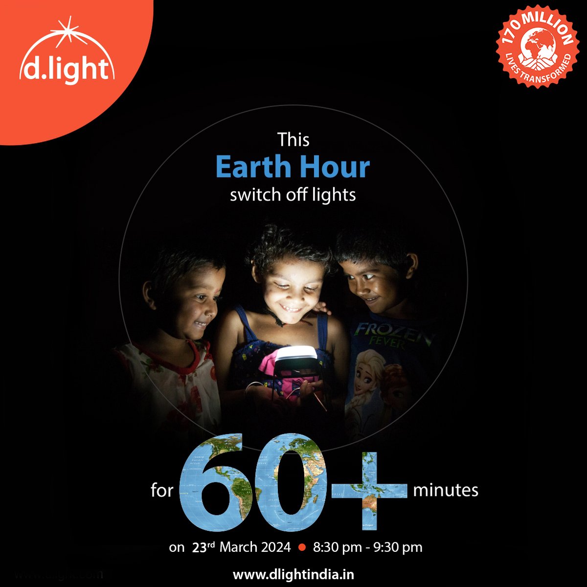 This Earth Day, let's make a pledge to the planet! Join us in switching off your lights today from 8:30pm to 9:30pm and make Earth shine. Together, we can make a difference for a brighter, more sustainable future.

#dlightIndia #MakingLifeBrighter #EarthHour #SwitchOffForEarth